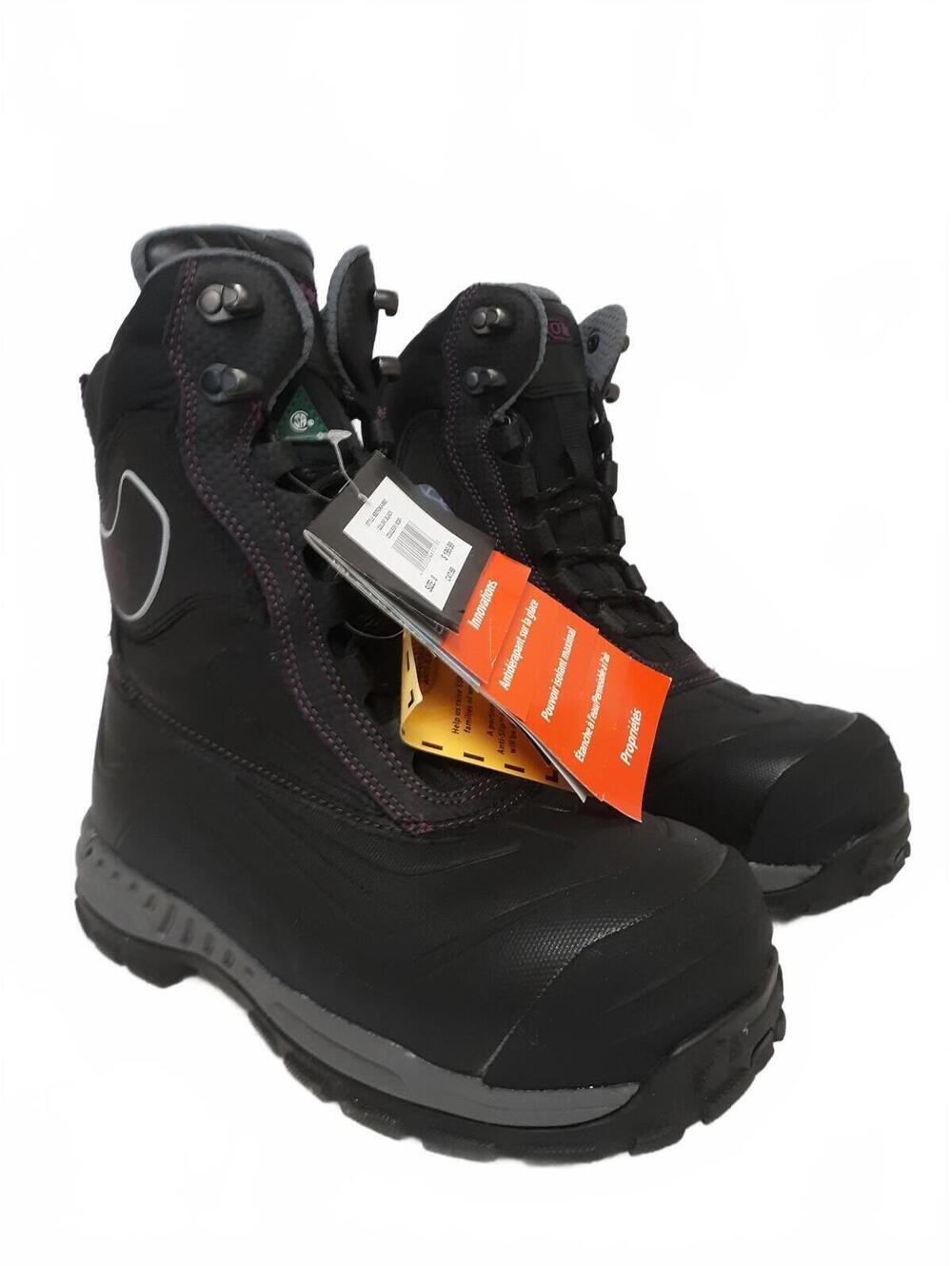 Dakota Women's 8905 Composite Toe ICEFX Felt Pack Winter Boots Black Purple 8M